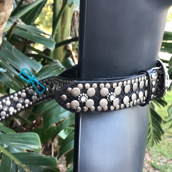 Guess silver stud and moonstone statement belt main image 4